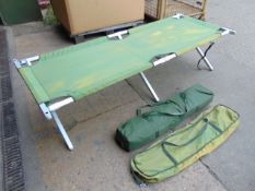 2 x light weight British Army Folding Camp Beds