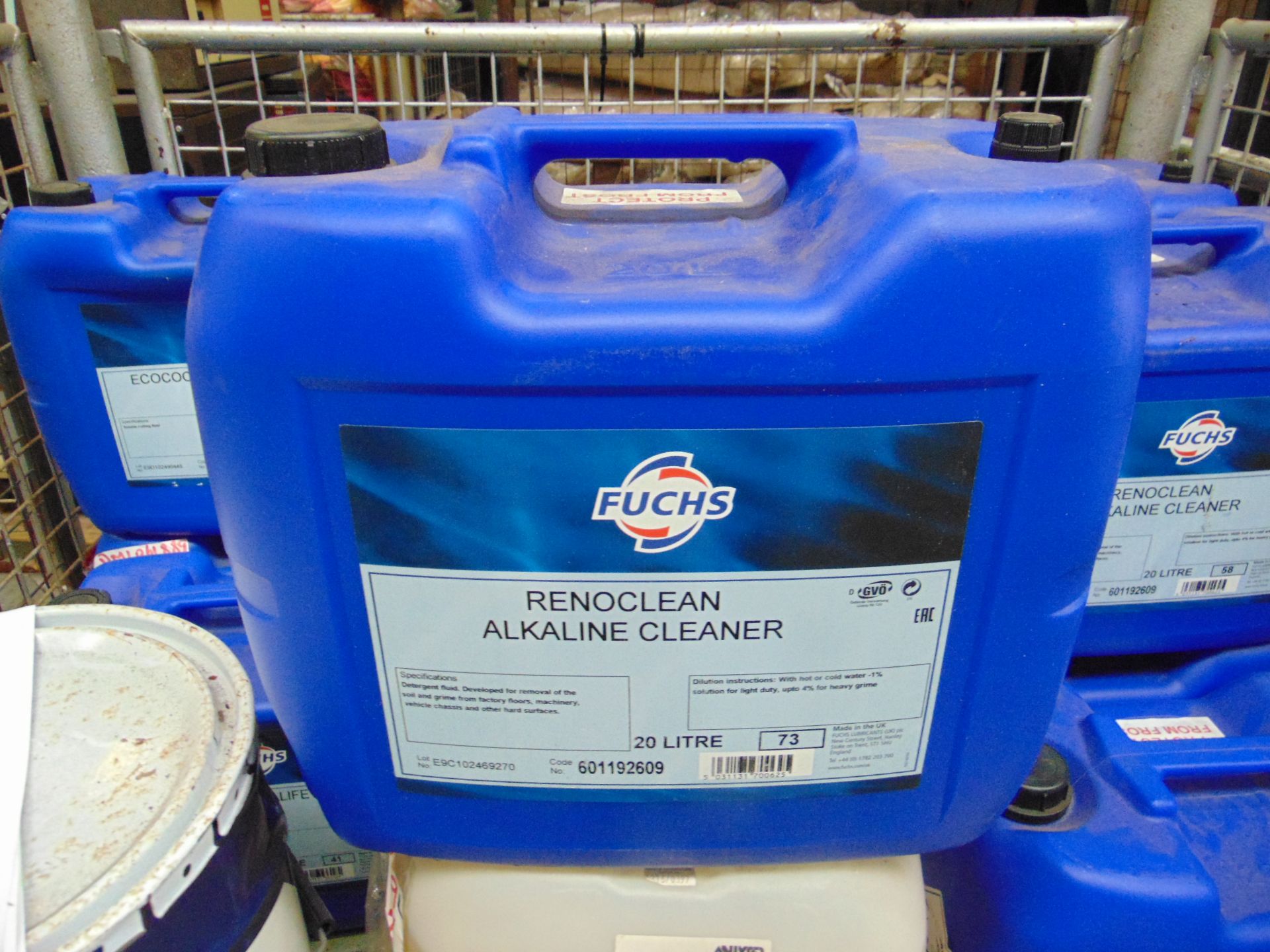 1X 20 LITRES DRUM OF FUCHS RENOCLEAN ALKALINE CLEANER - Image 4 of 7