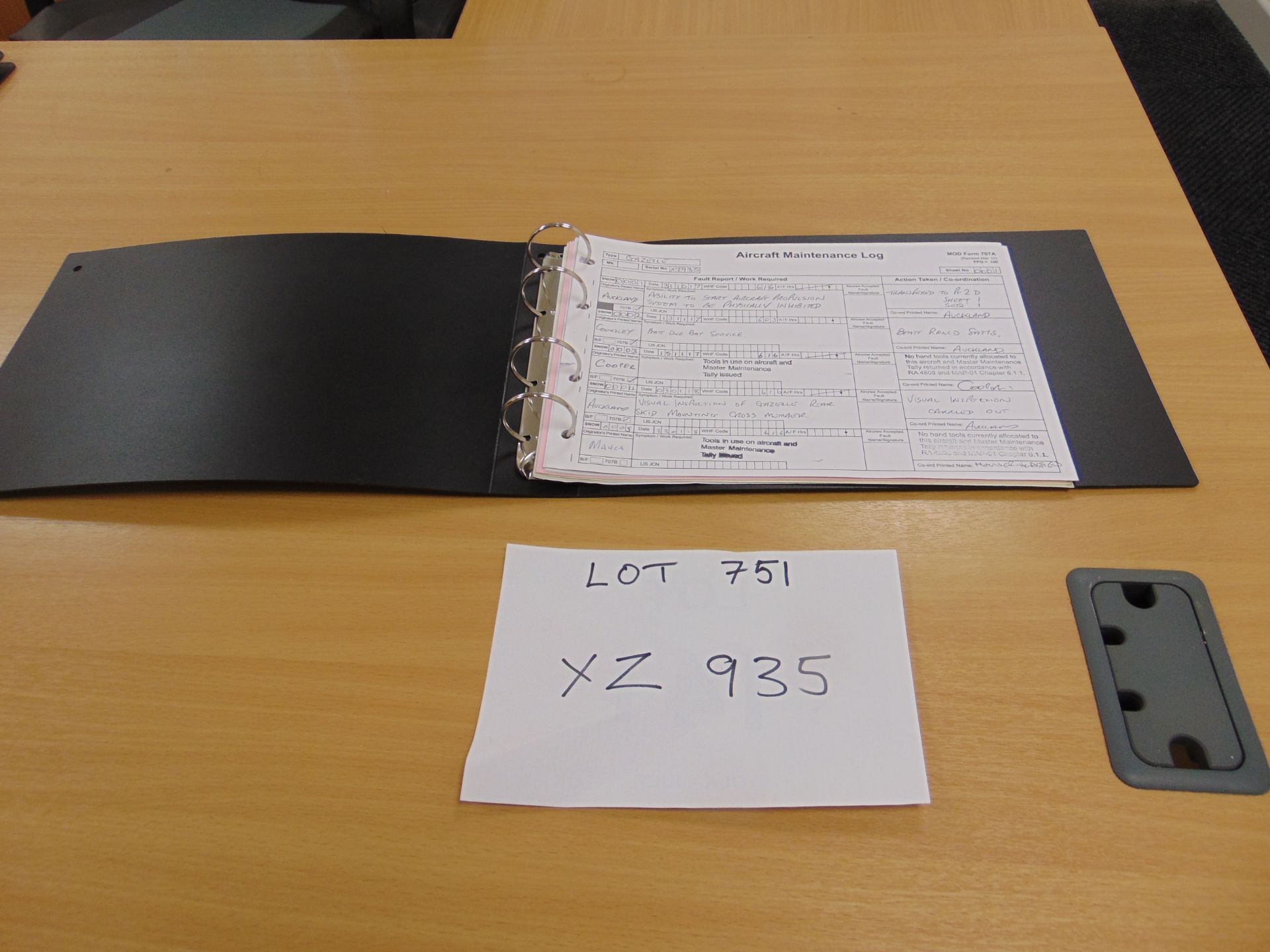 GAZELLE TURBINE HELICOPTER XZ935 Sn 1742 From the UK Ministry of Defence with paperwork as shown. - Image 20 of 22