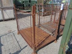 Steel Wire Sided Stacking MoD Post Pallet / Stillage as Shown