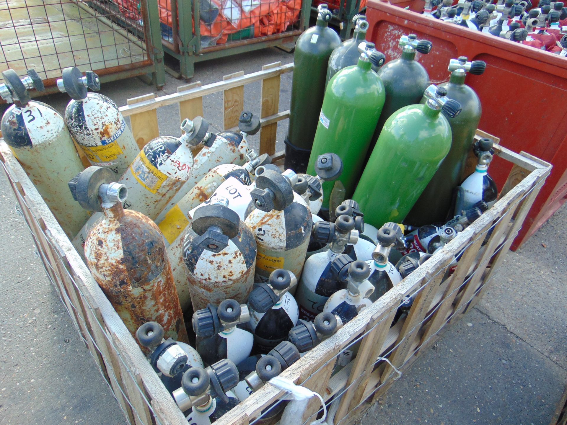 36x Sabre Breathing Air Cylinders as Shown