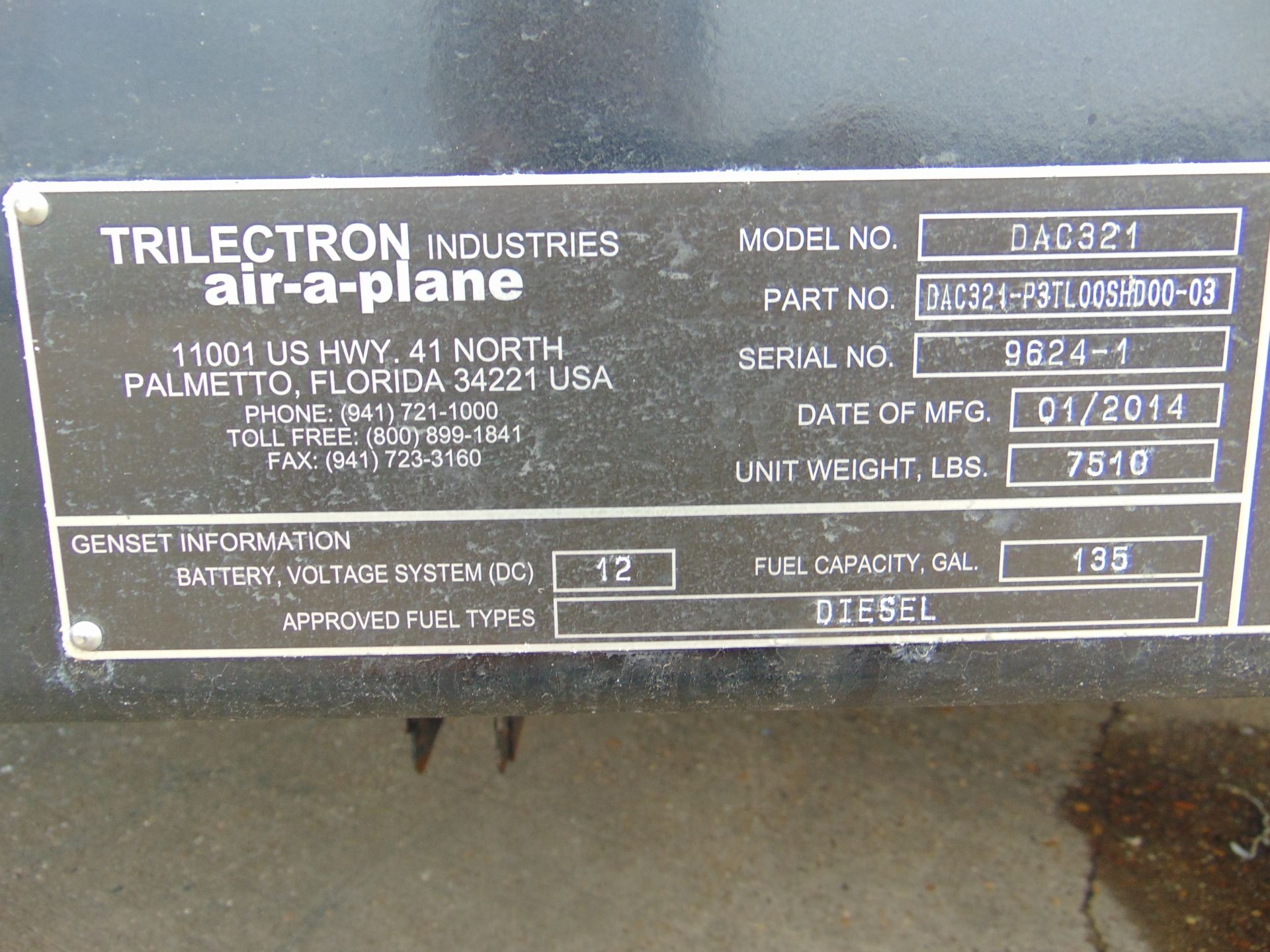 HOBART MODEL DAC 321 MOBILE AIRCRAFT AIRCONDITION/ HEATER UNIT - Image 13 of 14