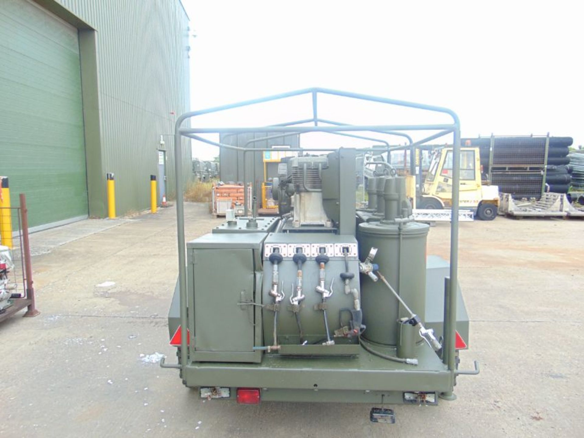 TECALAMET SERVICE TRAILER C/W DIESEL COMPRESSOR, OIL TANKS, PRESSURE GREASER ETC - Image 5 of 7