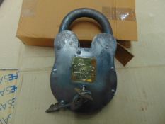 BIG BRITISH RAILWAYS PADLOCK C/W 2X KEYS