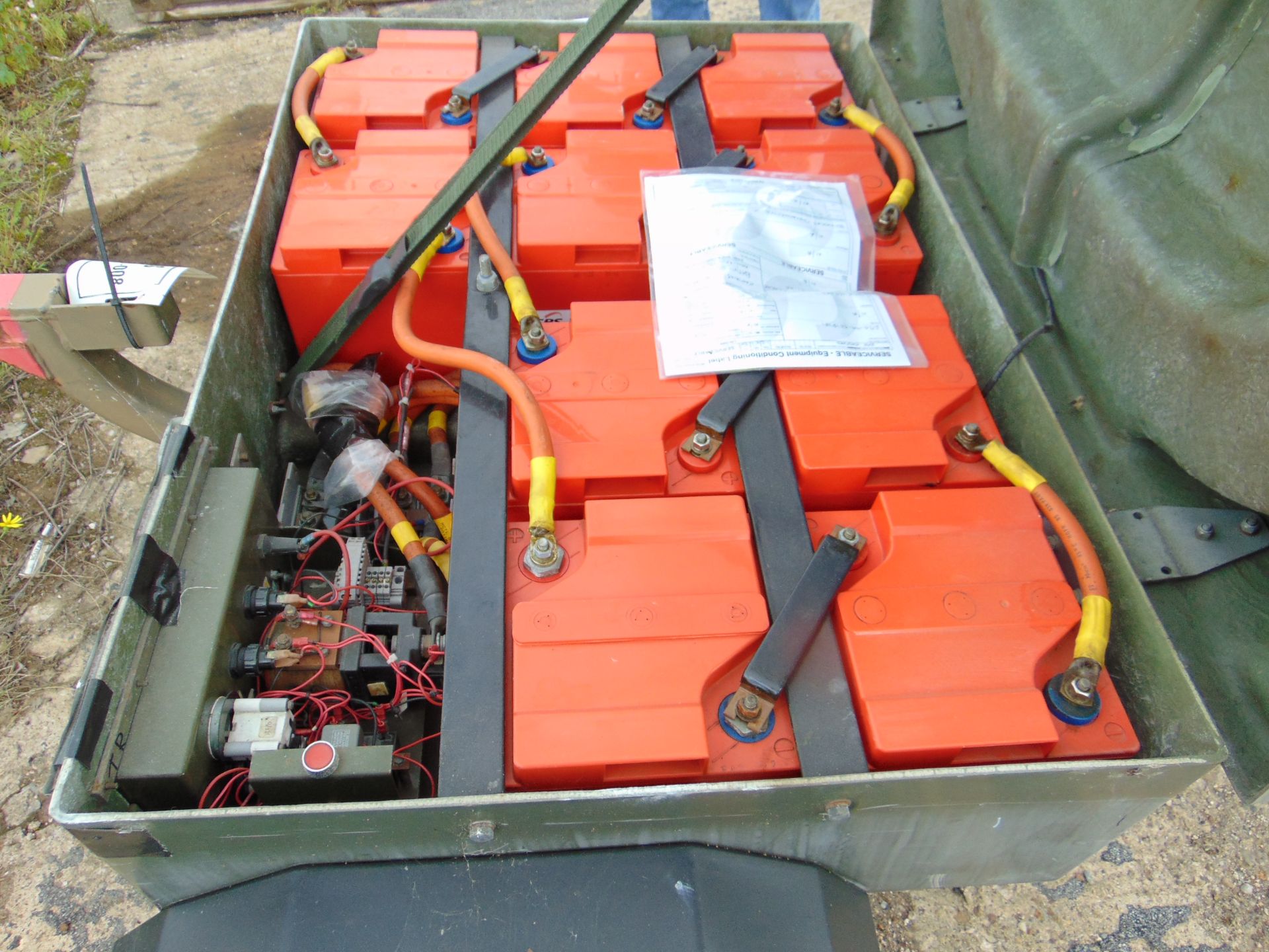 Aircraft Battery Electrical Starter Trolley c/w Batteries and Cables. From RAF - Image 2 of 5