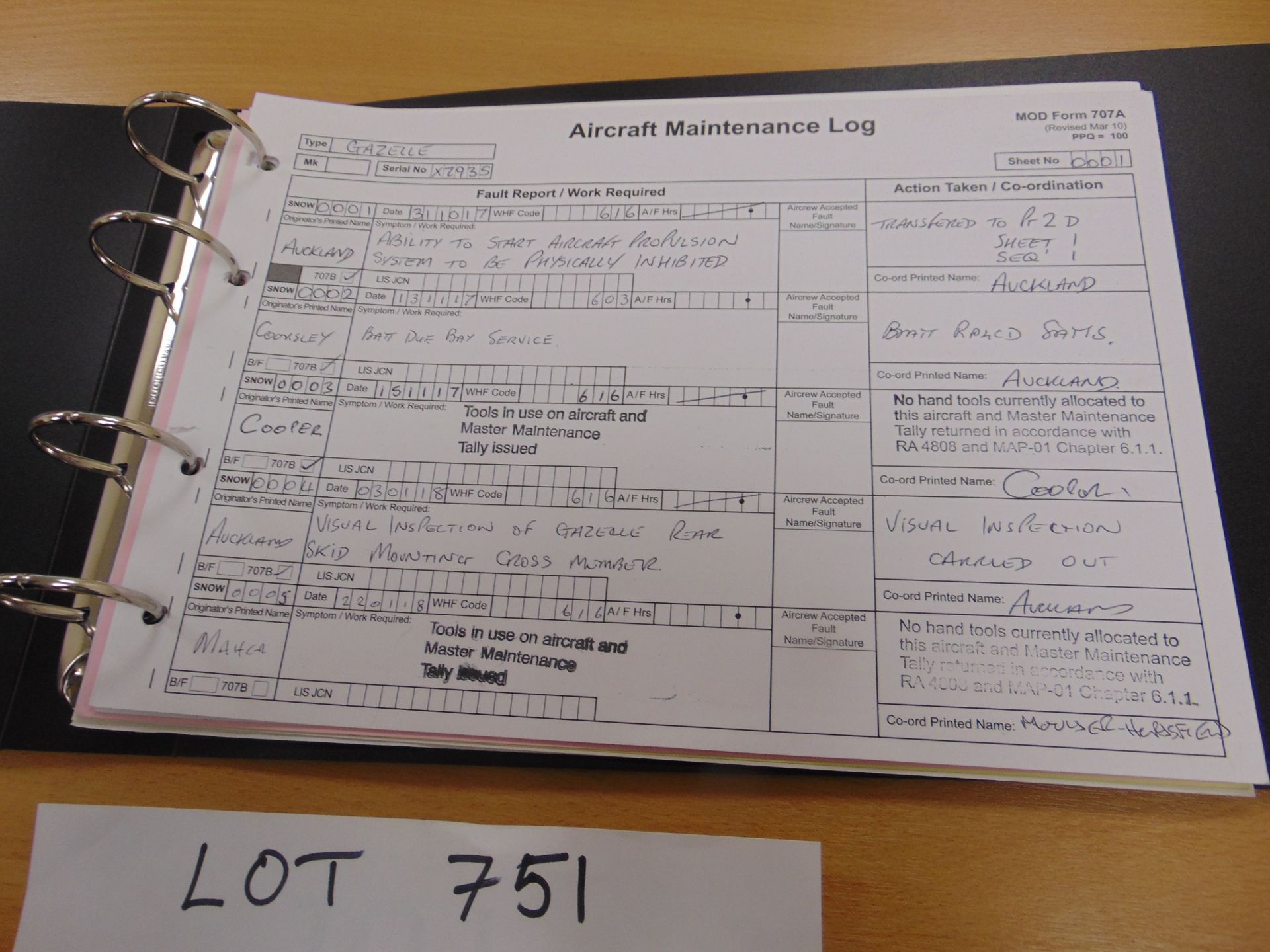 GAZELLE TURBINE HELICOPTER XZ935 Sn 1742 From the UK Ministry of Defence with paperwork as shown. - Image 22 of 22