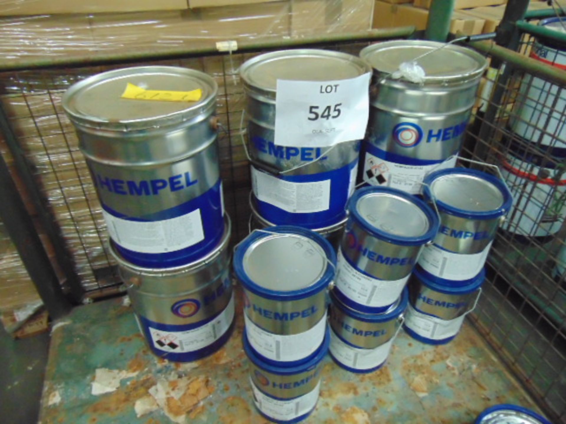 6x 17.5 litre Drums of Hempels 47182 Gray anti corrosive 2 pack Gray paint