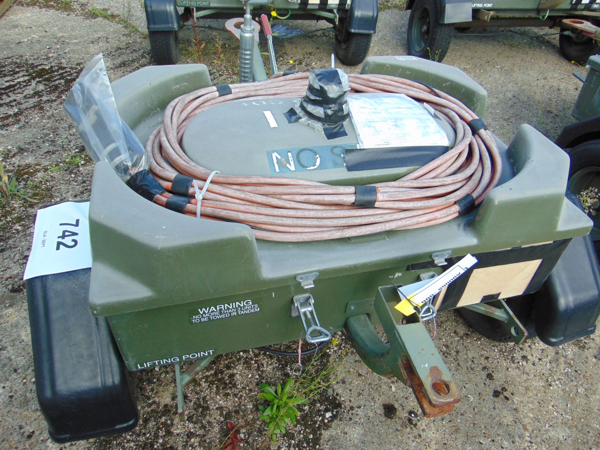 TROLLEY BATTERY AIRCRAFT STARTER C/W BATTERIES AND LEADS FROM R.A.F. - Image 3 of 6