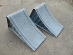 2 x Heavy Duty Steel Wheel Chocks