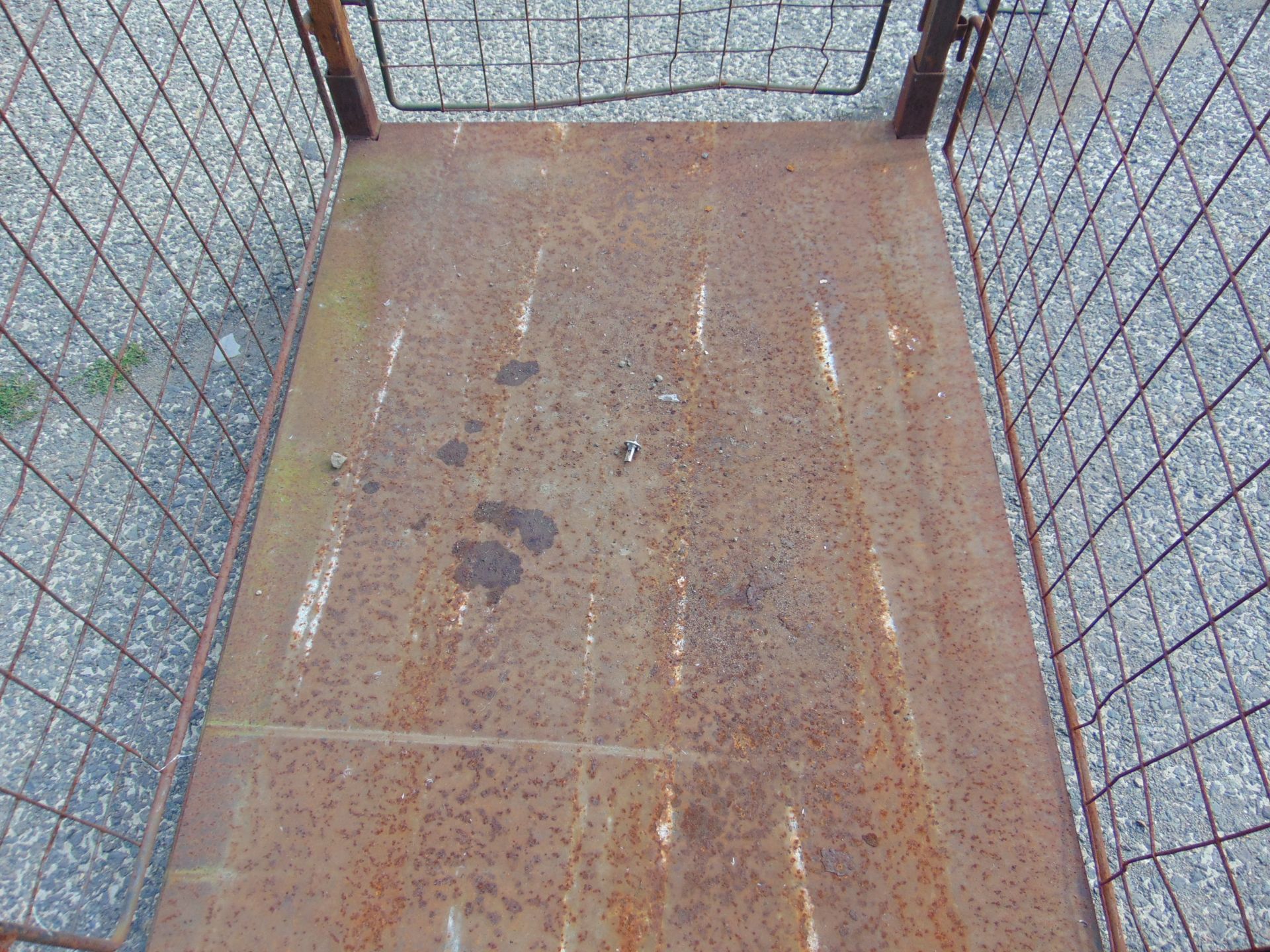 Steel Wire Sided Stacking MoD Post Pallet / Stillage as Shown - Image 2 of 2