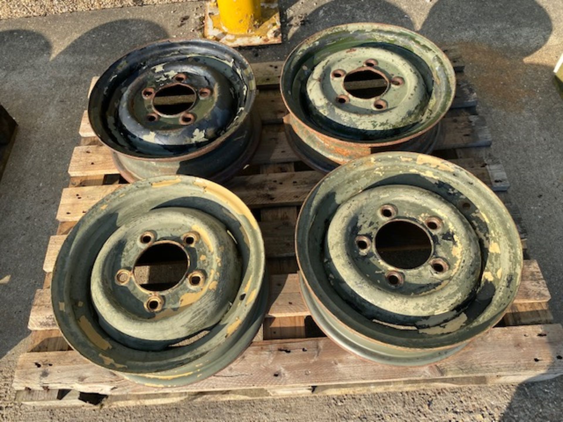 4 x Land Rover Shallow Dish Wheel Rims for Lightweights, Sankey Trailers etc