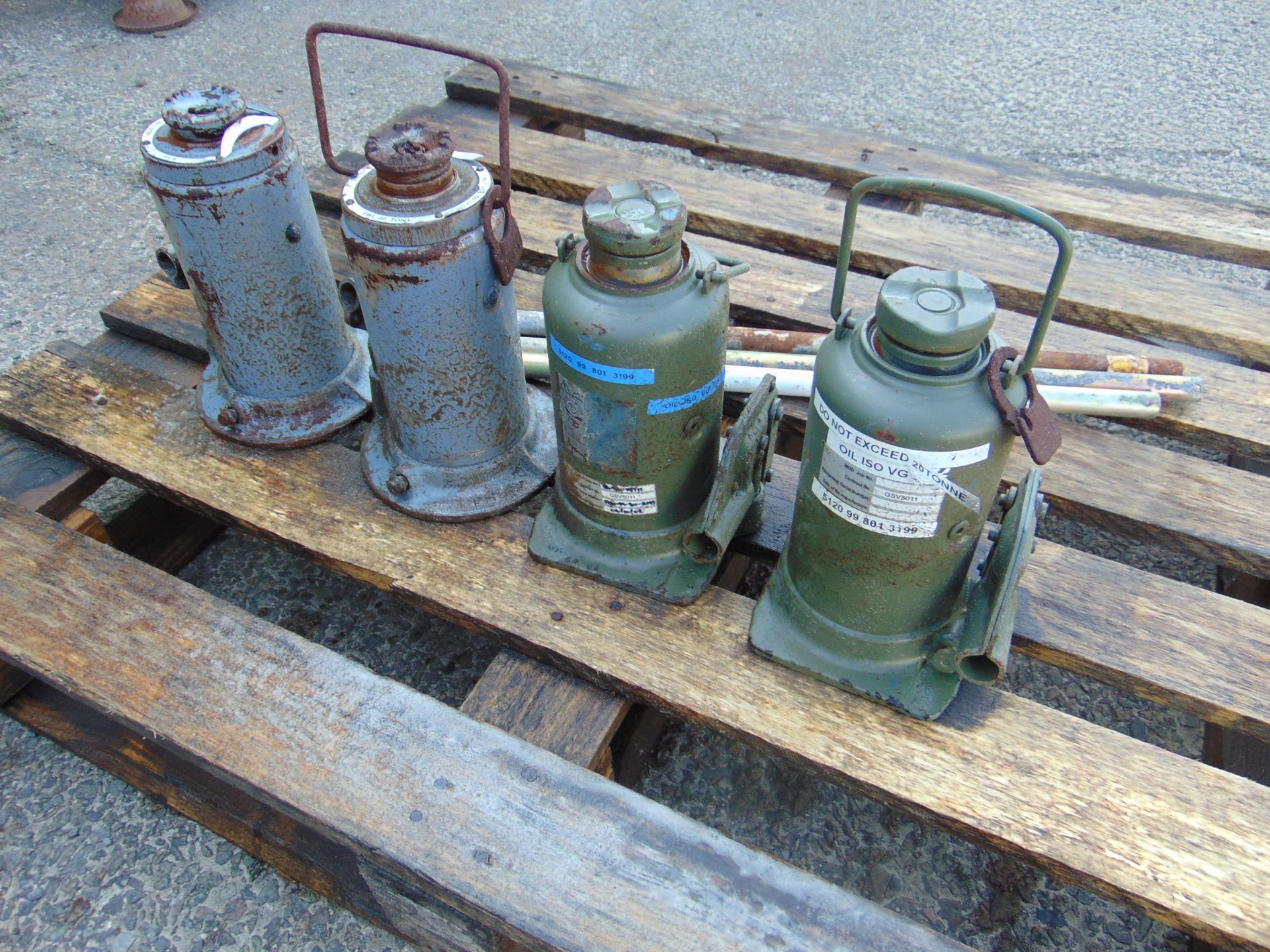 4 x 20t Vehicle Bottle Jacks with 3 Handles