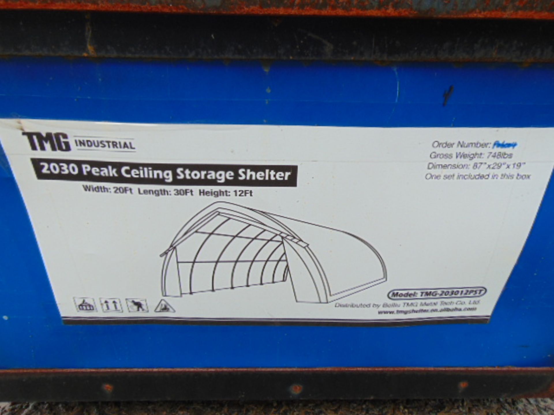 Heavy Duty Storage Shelter 20'W x 30'L x 12' H P/No 203012R - Image 5 of 5