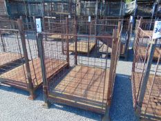 Steel Wire Sided Stacking MoD Post Pallet / Stillage as Shown