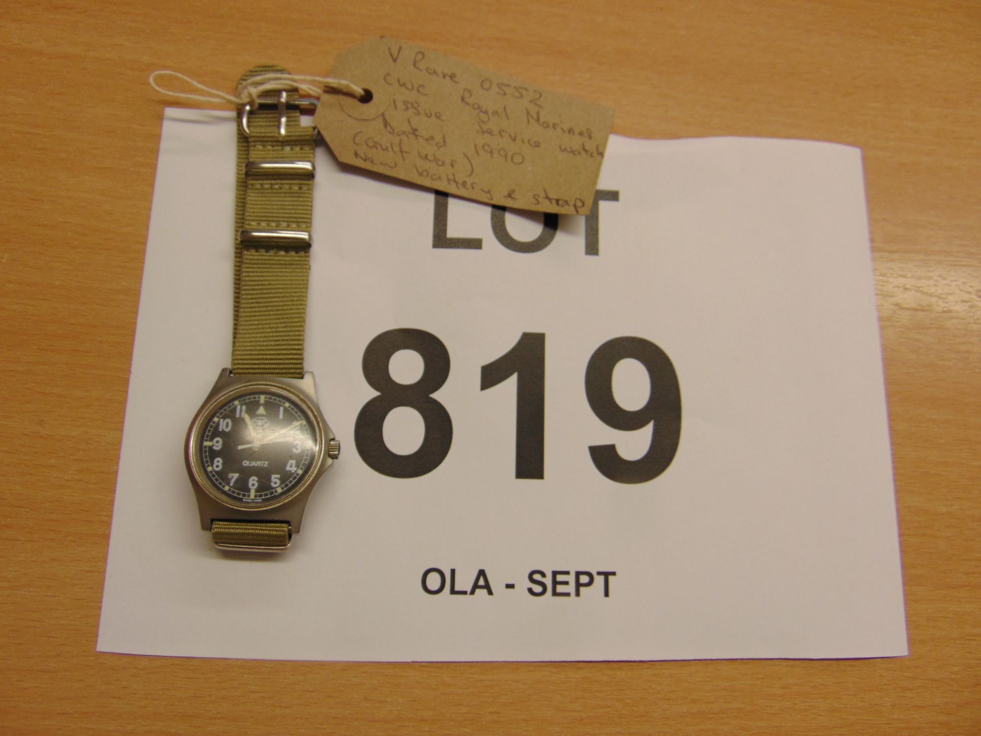 Very Rare 0552 CWC Royal Marines Issue Service Watch Dated 1990 (Gulf War) - Image 2 of 3