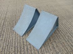 2 x Heavy Duty Steel Wheel Chocks