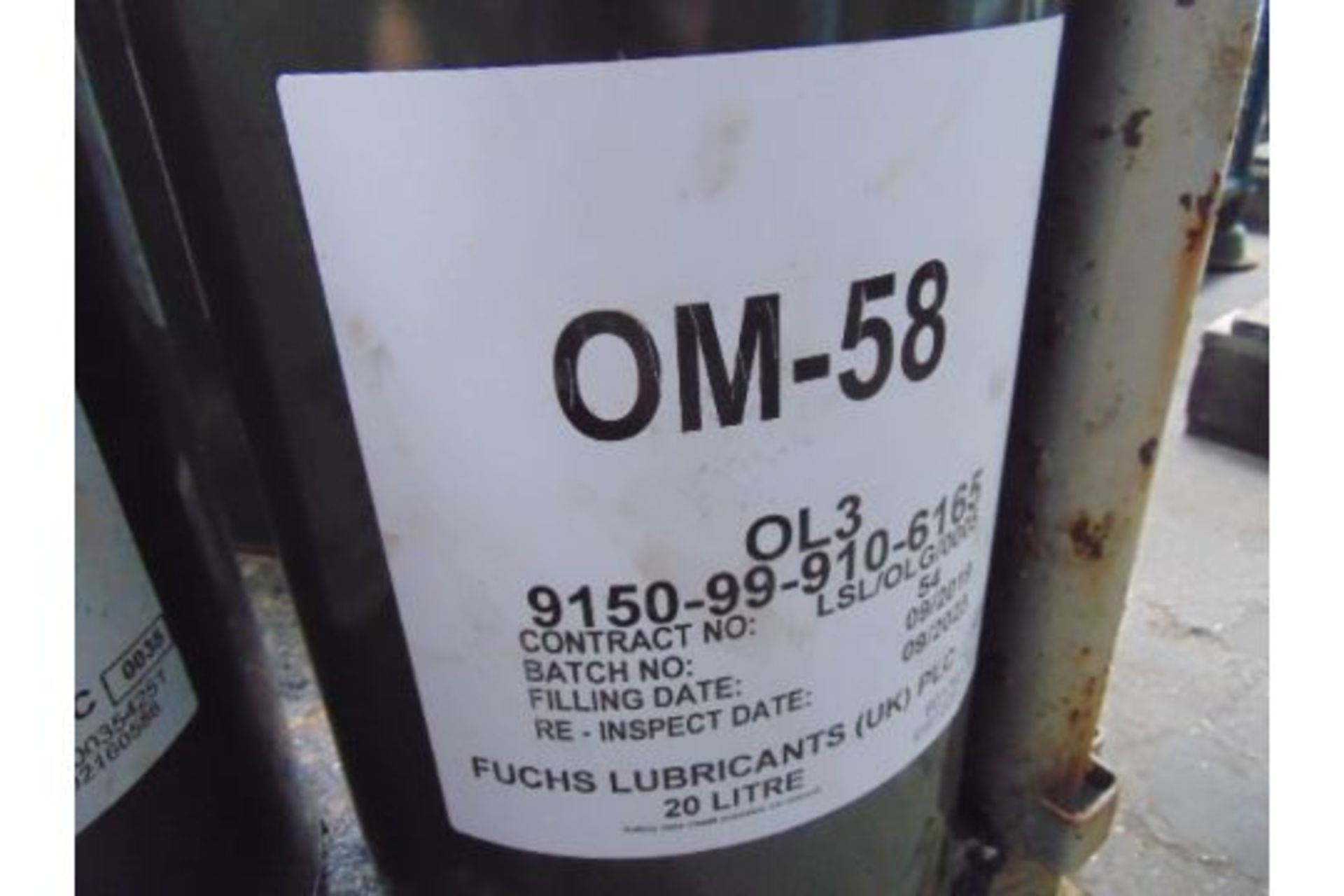 1 x Unissued 20L Drum of OM-58 High Quality Light Oil - Image 2 of 2