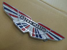 CAST ALUMINIUM ASTON MARTIN ADVERTISING SIGN PAINTED - 34 CMS