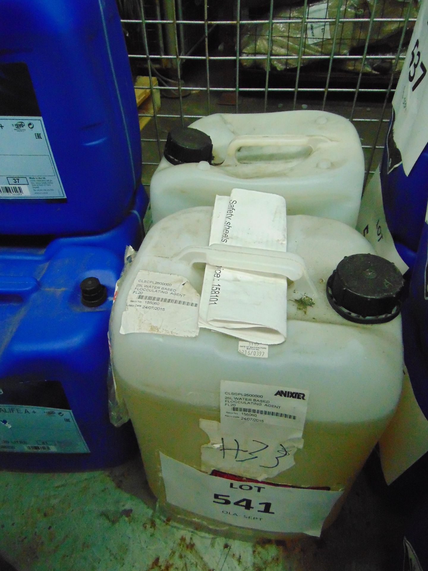 2X 25 LITRES DRUMS OF WATER BASED FLOCCULATING FLUID