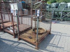 Steel Wire Sided Stacking MoD Post Pallet / Stillage as Shown