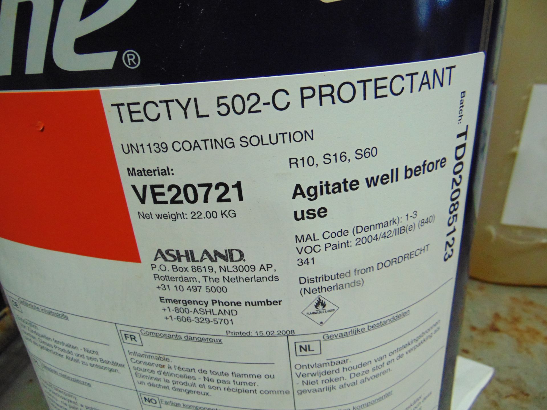 1X 25 LITRE DRUM OF TECTYL 502C SOFT WAX CORROSION PREVENTATIVE COMPOUND - Image 3 of 3