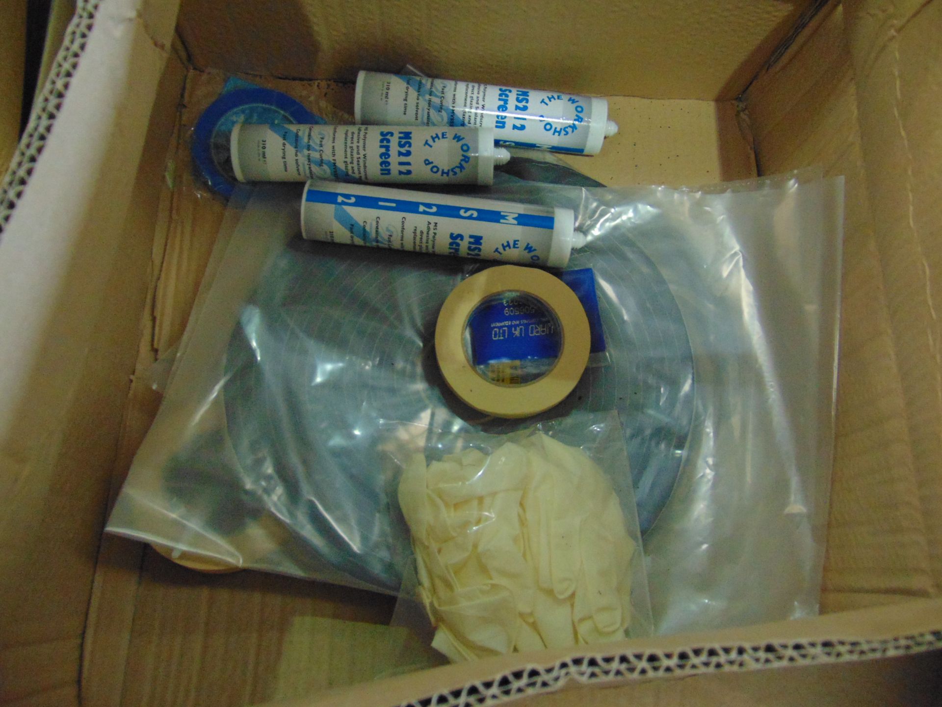 Screen Fitting Kits x10 inc Sealants tape, Gloves etc as shown - Image 2 of 3