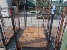Steel Wire Sided Stacking MoD Post Pallet / Stillage as Shown