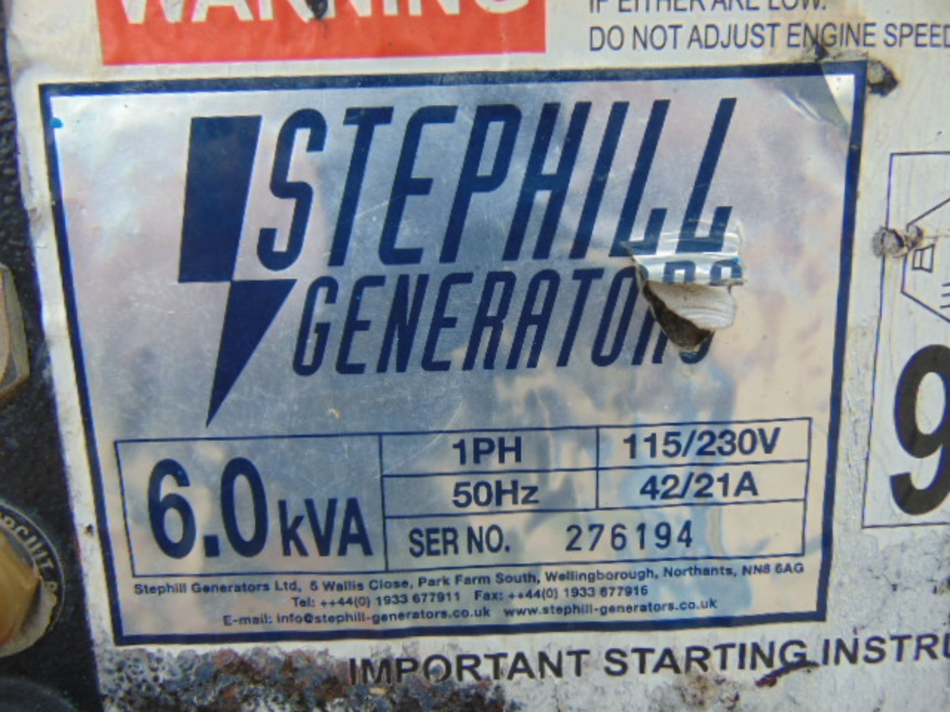 Stephill 6KVA Diesel Generator - Image 10 of 10