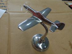 POLISHED ALUMINIUM P51 MUSTANG MODEL WITH ROTATING PROP DISC