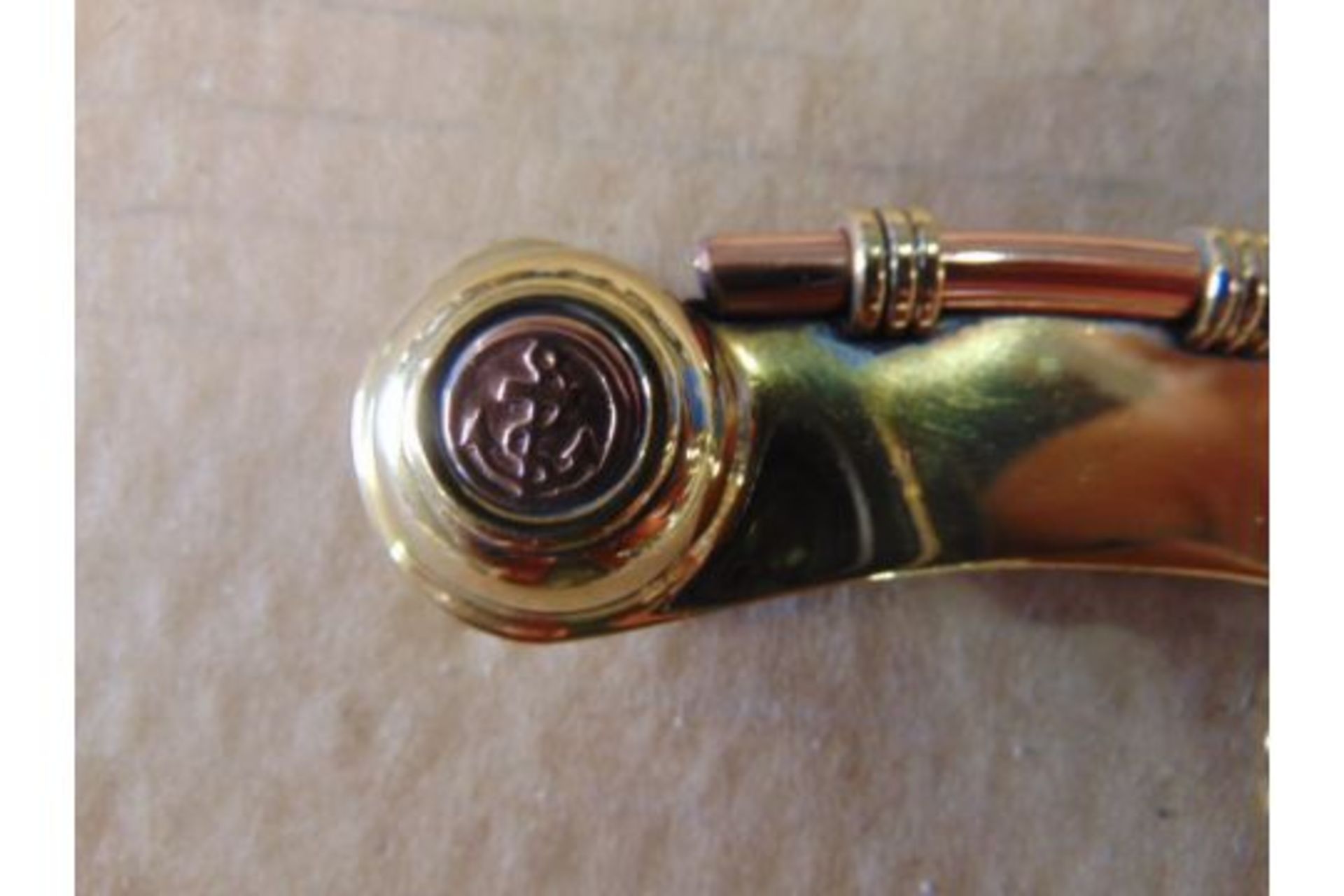 BRASS &COPPER BOSUNS WHISTLE WITH CHAIN - Image 4 of 5