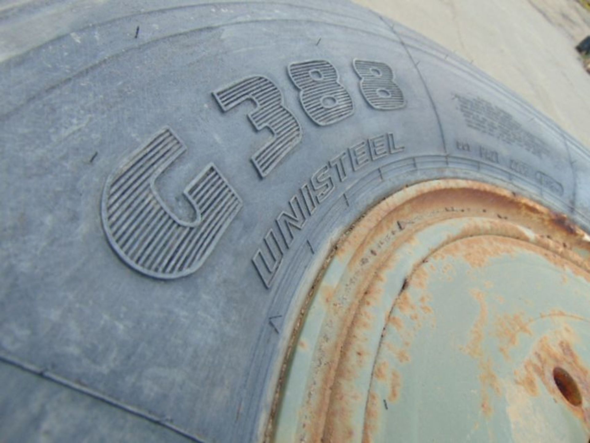 5 x Unused Goodyear G388 12.00 R20 Tyres complete with 8 stud rims - Image 7 of 8