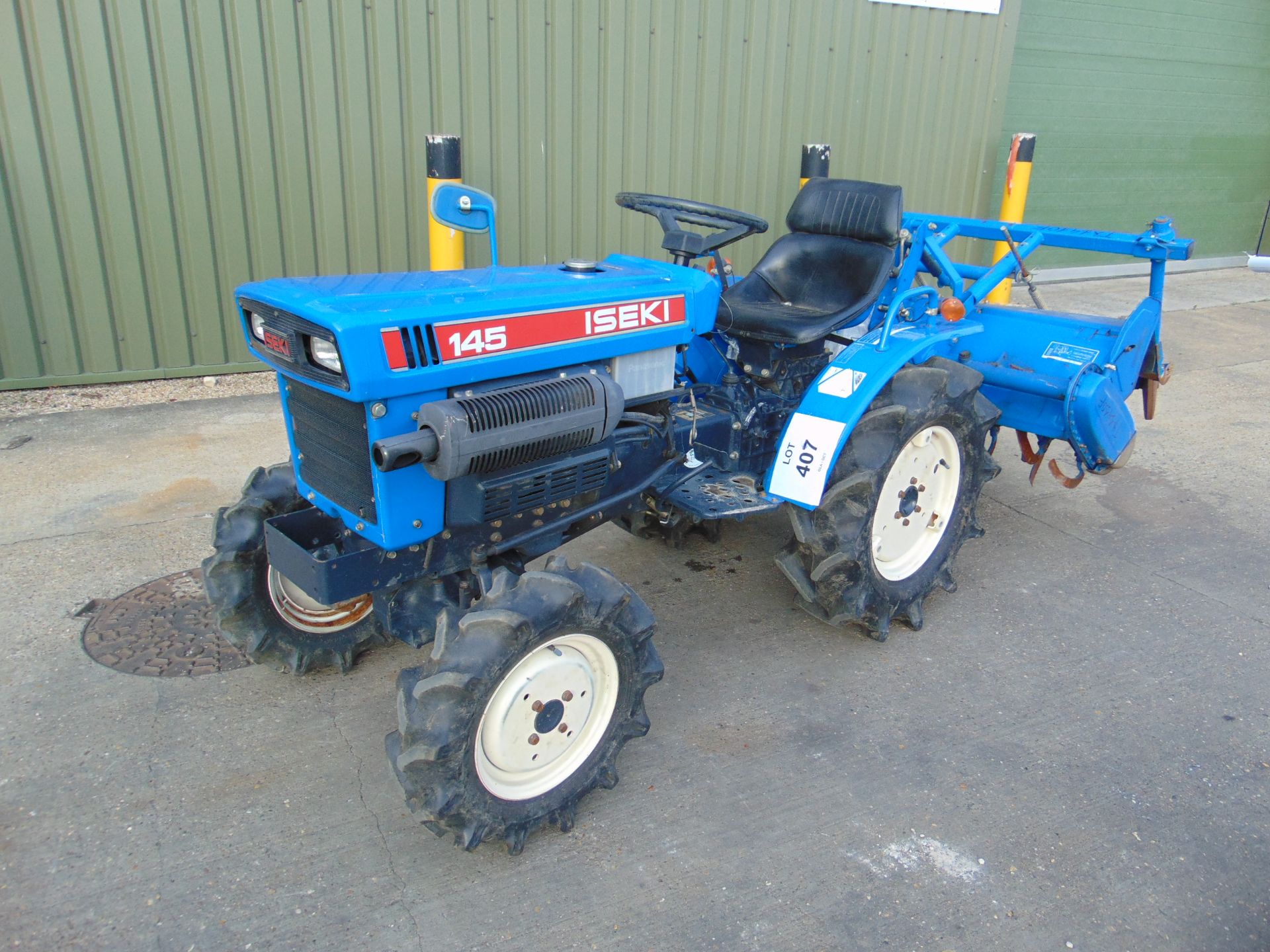 Iseki Model 145 Compact Tractor 4 x 4 c/w Iseki RA 1200 Rotavator 606 hours only