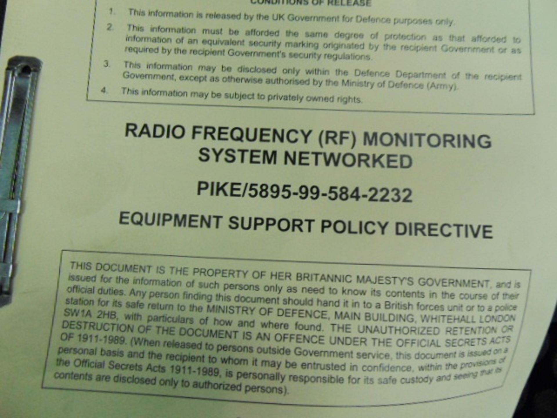 Unissued Radio Frequency (RF) Monitoring System Networked C/W Secure Transit Cases - Image 12 of 13