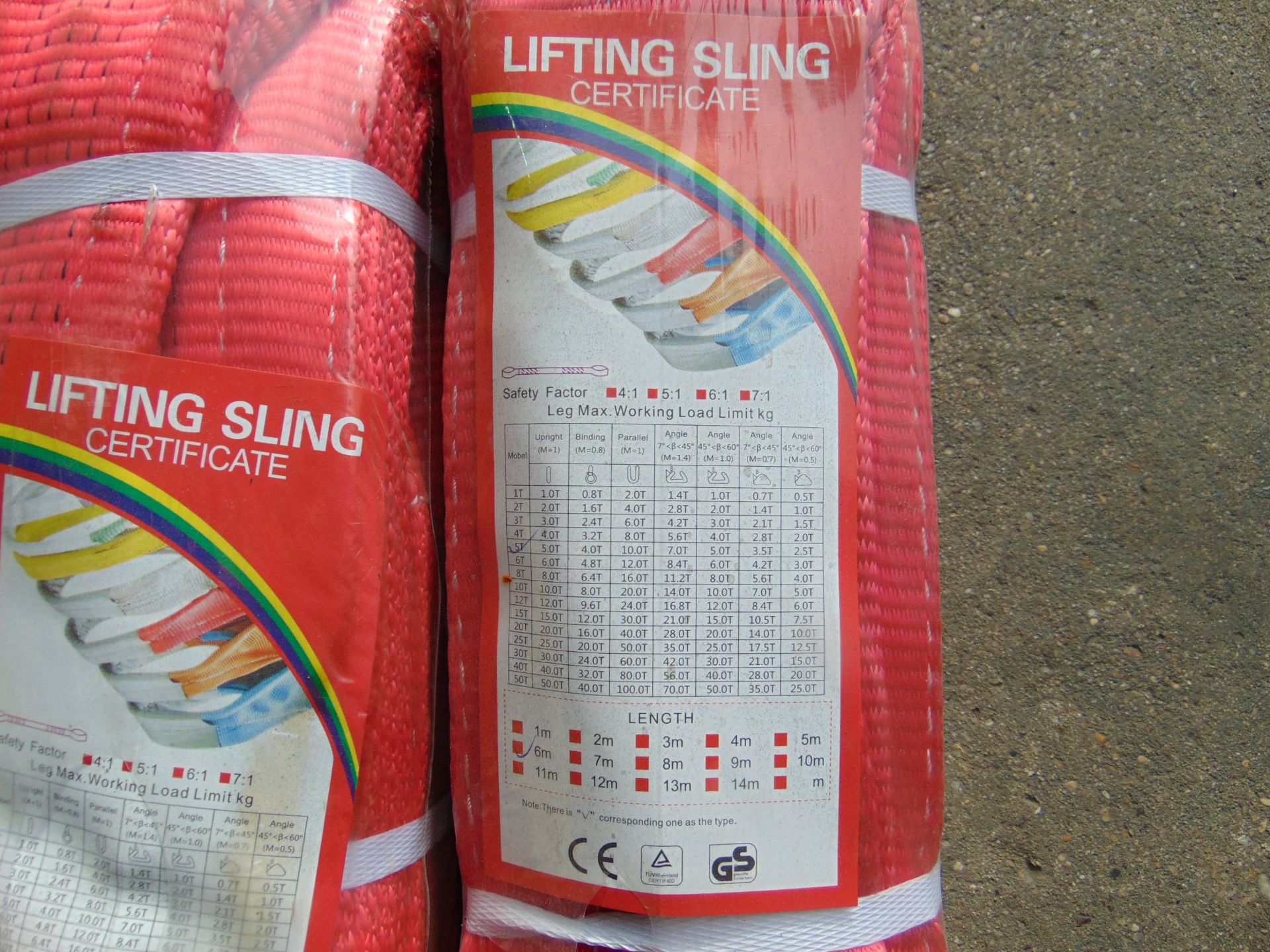 2 x 6m 5 ton Lifting Slings NEW!! - Image 3 of 4