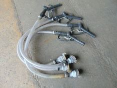 4 x Diesel Gravity Refuelling Hose Kit c/w Nozzle and Valve as Shown