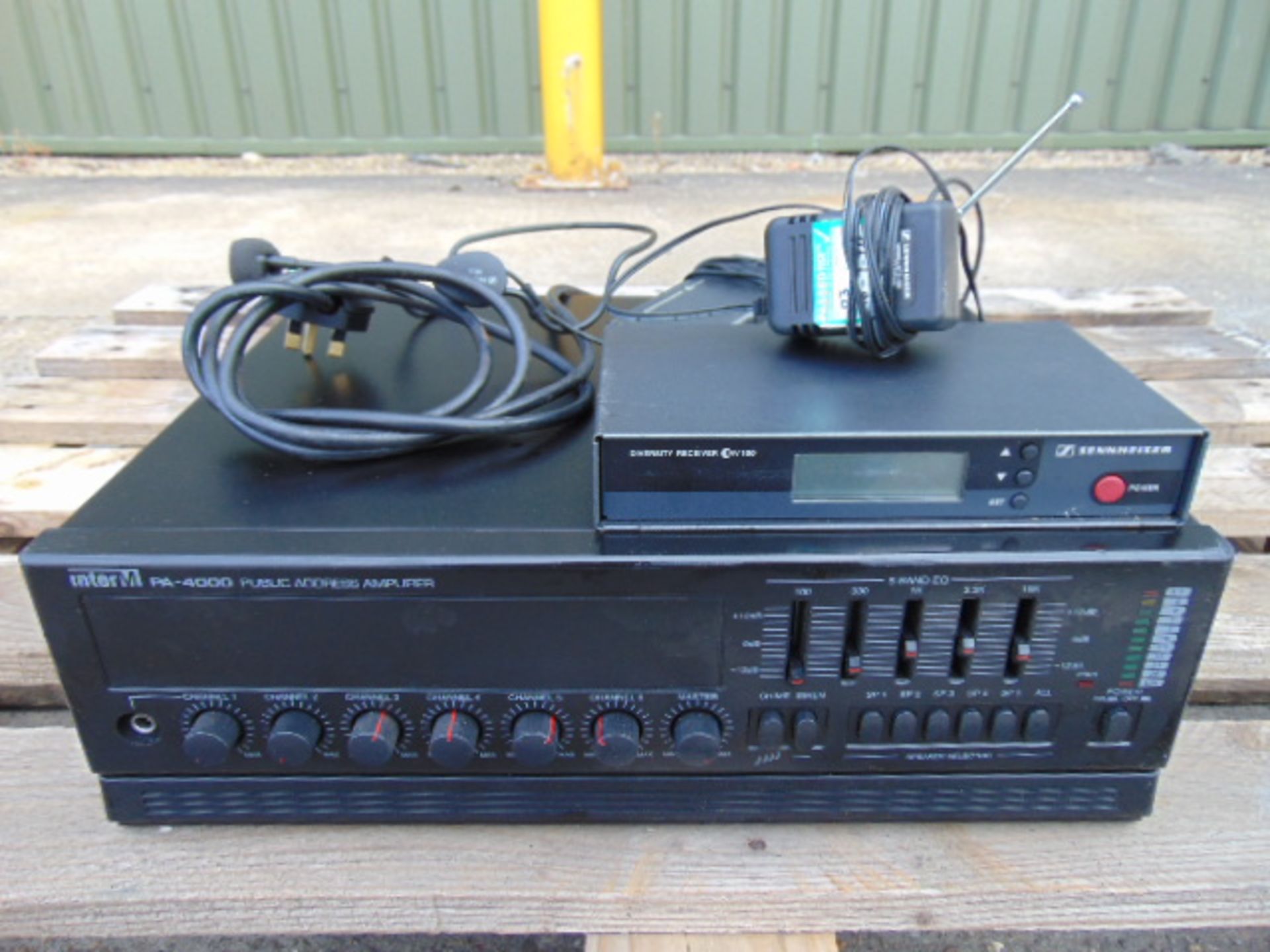 InterM PA 4000 Public Address Amplifier - 120W c/w Sennheiser Diversity Receiver & Bodypack Receiver