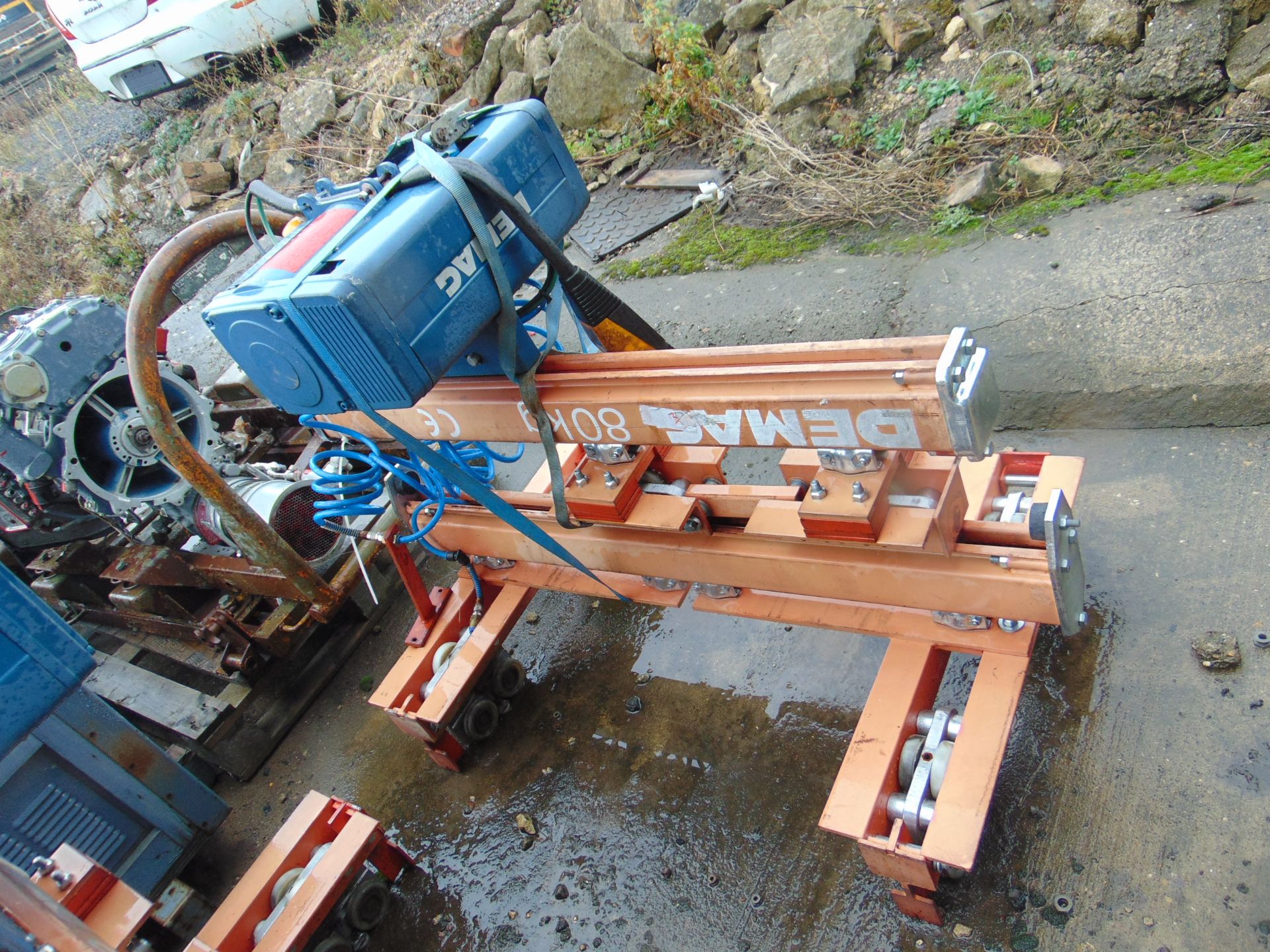 DEMAG OVERHEAD CRANE WITH WINCH AND REMOTE CONTROL