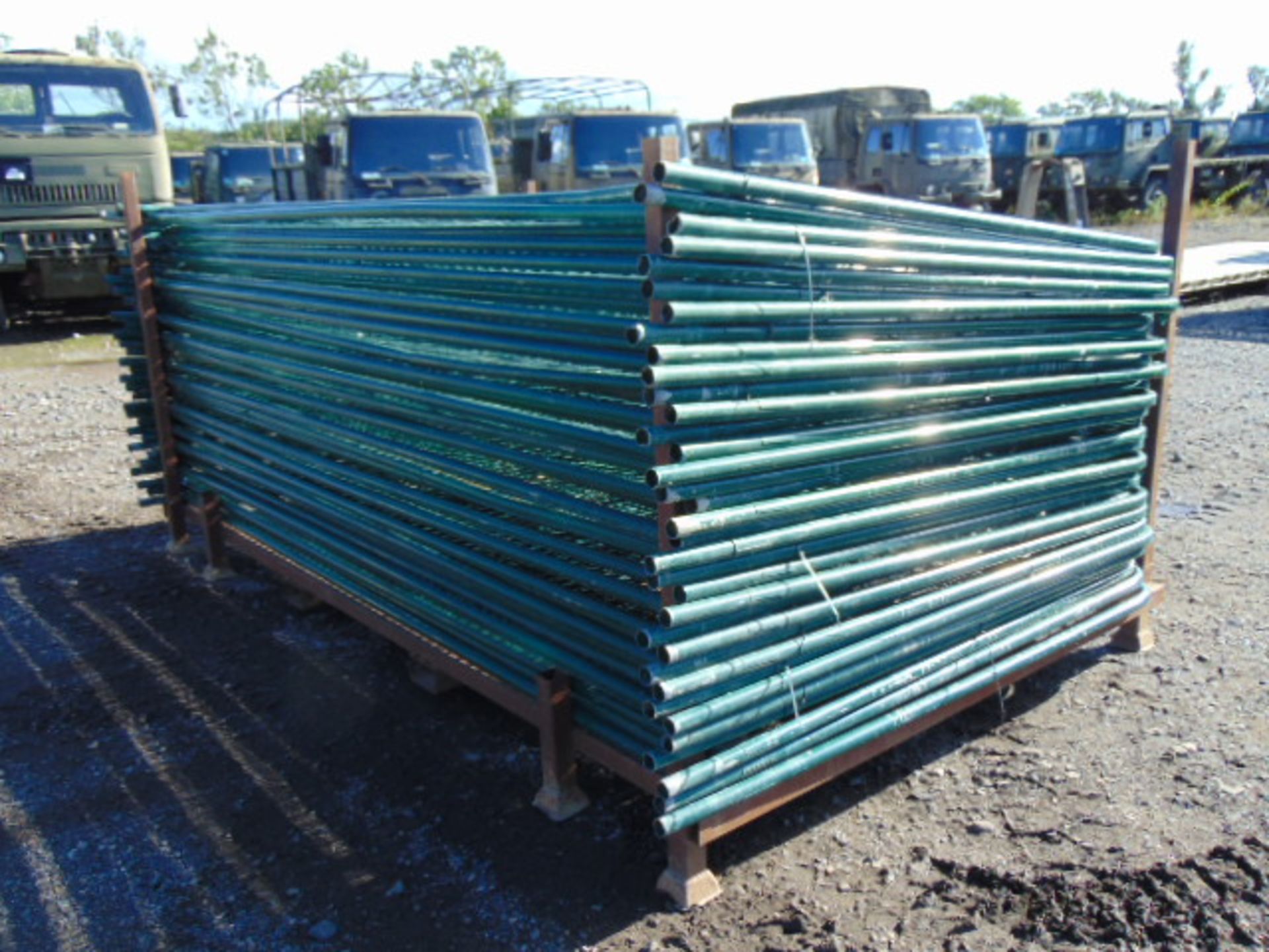 34 x Heras Style Galvanised Fencing Panels 3.4m x 2m - Image 4 of 5