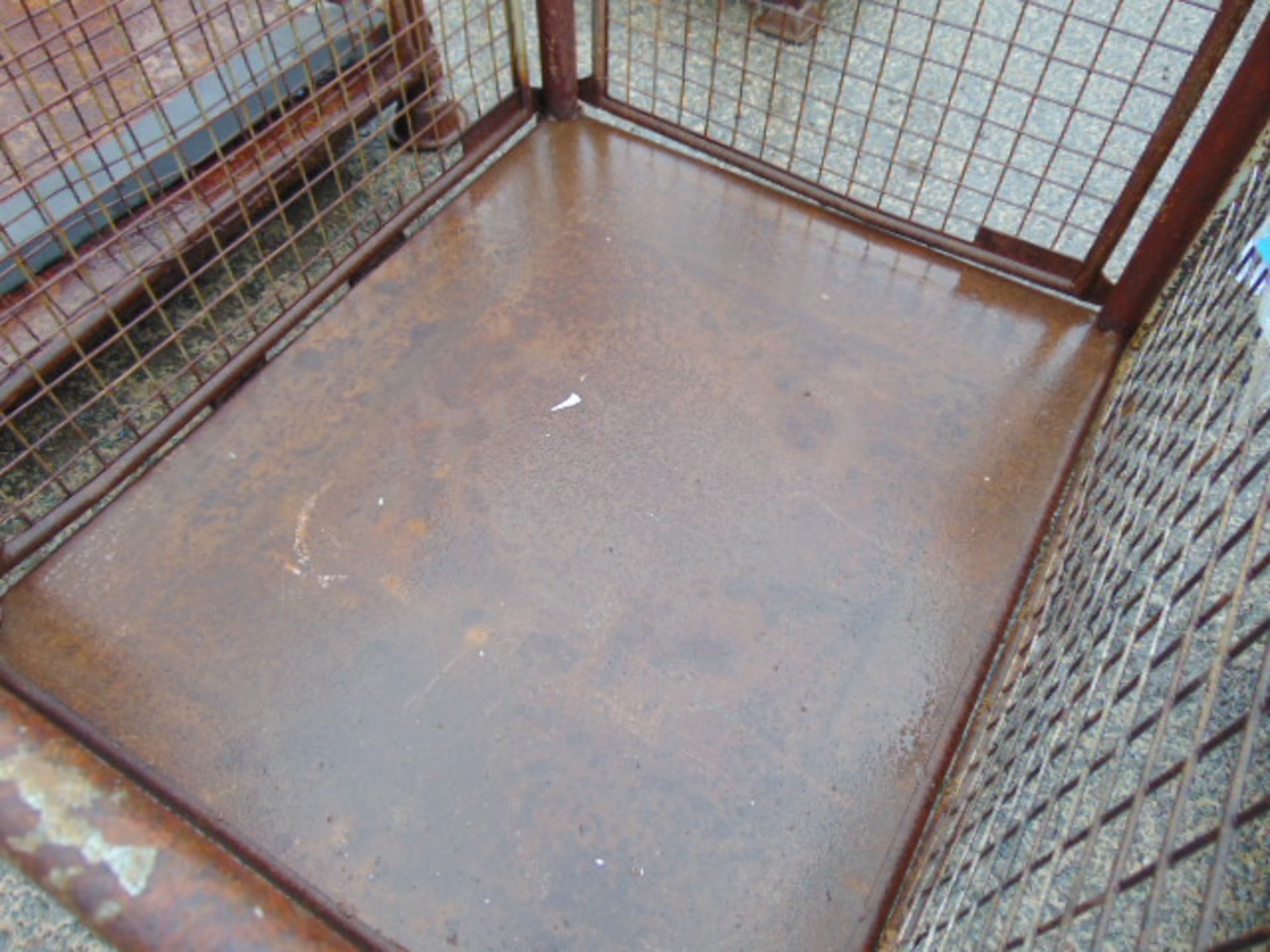 Heavy Duty Standard MoD Metal Stackable Stillage / Cage Pallet C/W Removeable Sides - Image 3 of 3