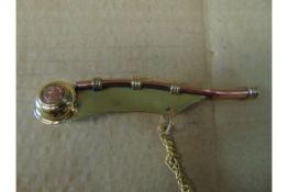 BRASS &COPPER BOSUNS WHISTLE WITH CHAIN