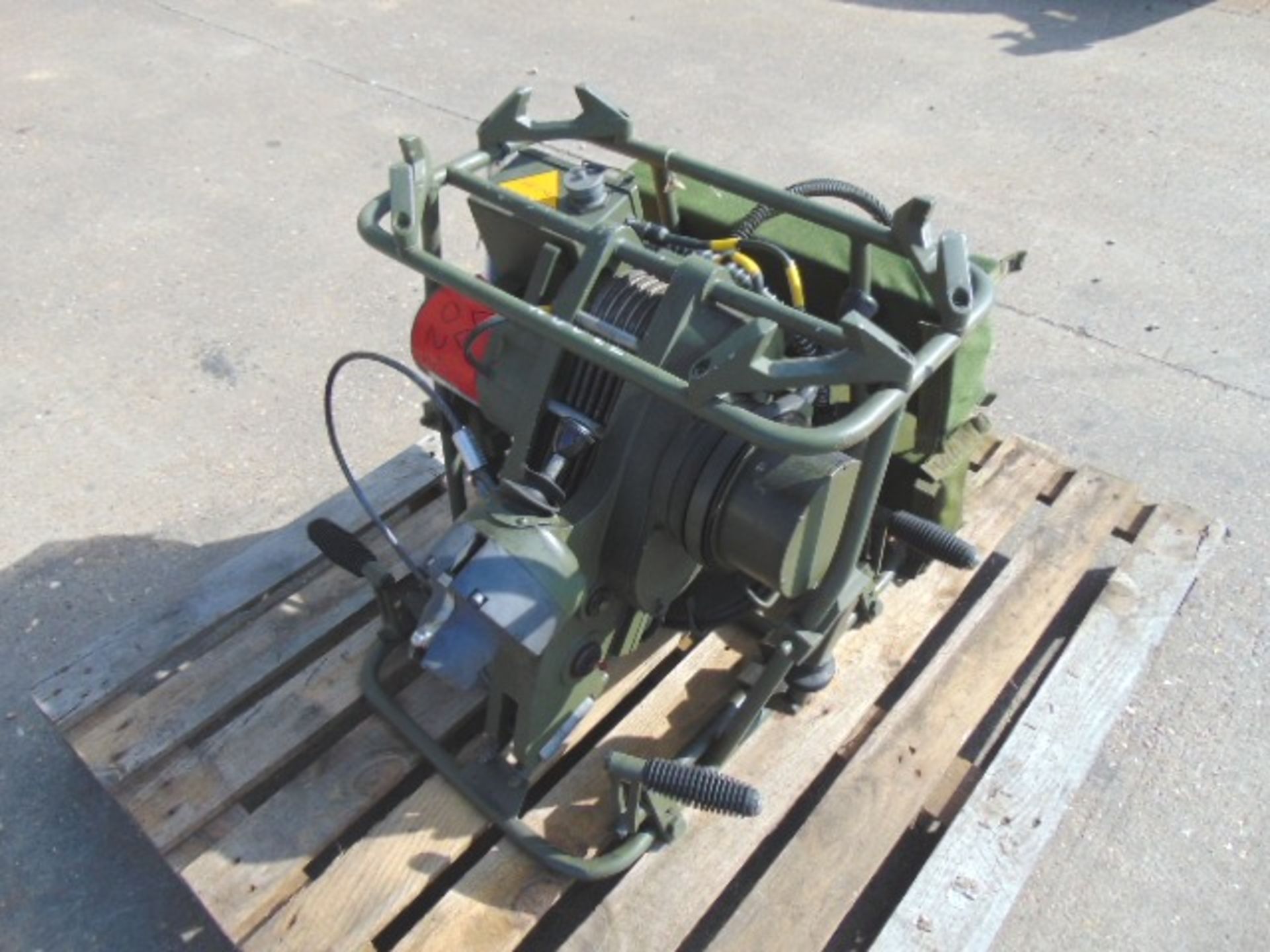 Ex Reserve Demountable Electric Winch Assembly with remote controls as shown. - Image 2 of 8