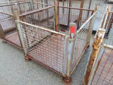 Heavy Duty Standard MoD Metal Stackable Stillage / Cage Pallet C/W Removeable Sides