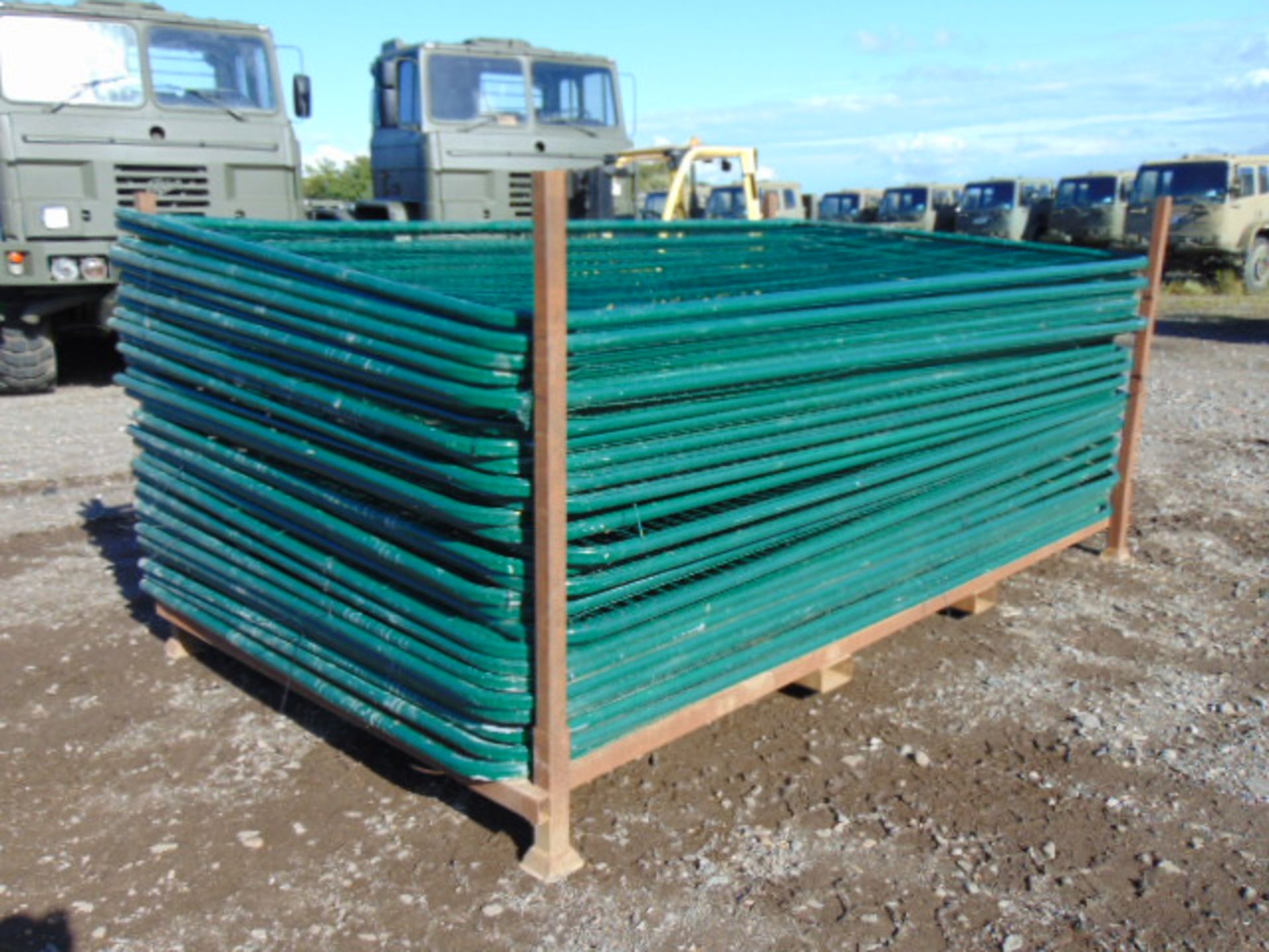 34 x Heras Style Galvanised Fencing Panels 3.4m x 2m - Image 3 of 5