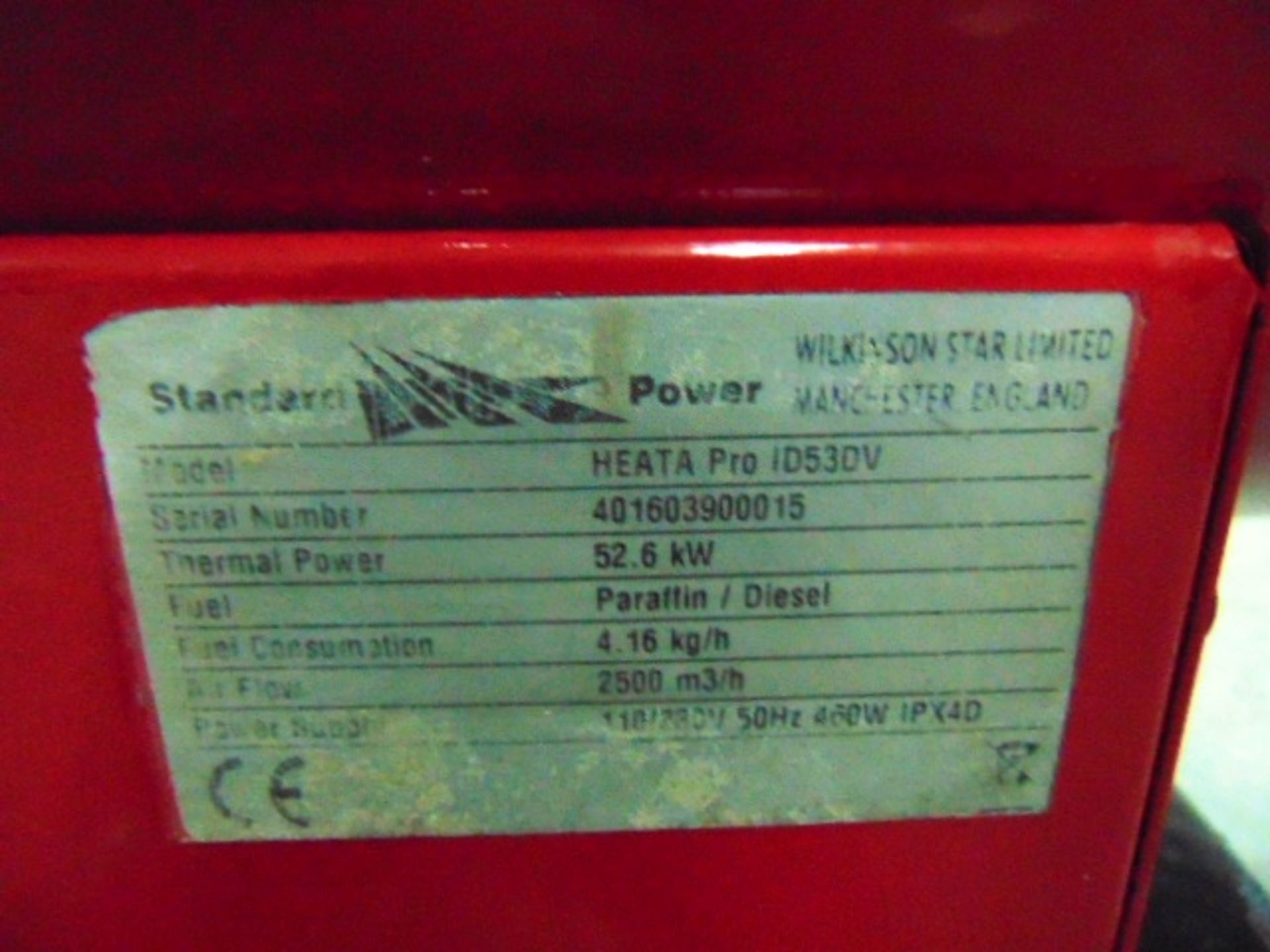 Standard Power Heata Pro ID53DV Workshop Heater as shown - Image 10 of 10