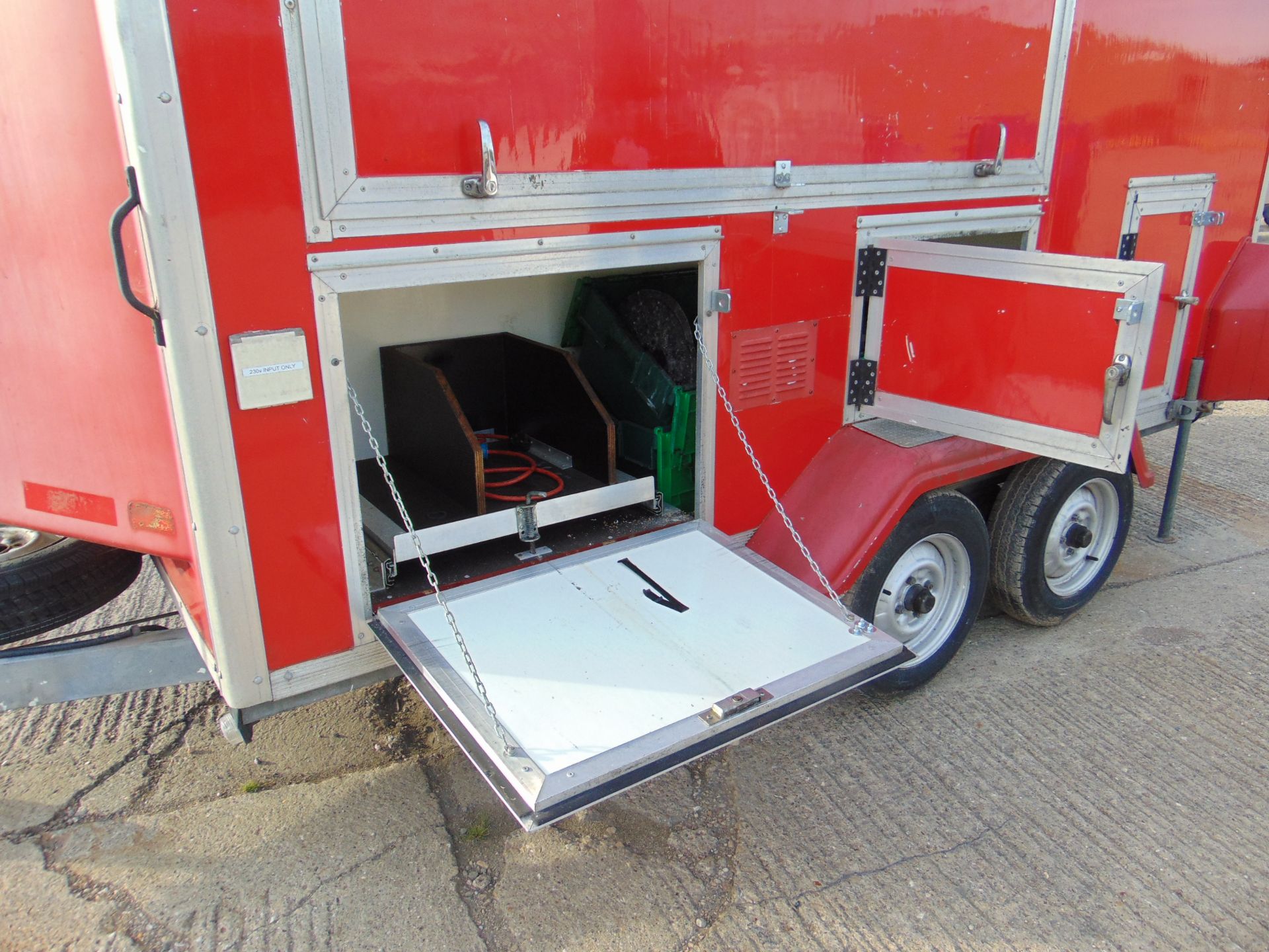 From UK Fire & Rescue Bingham 2 axle Show Trailer c/w spare wheel etc - Image 9 of 13