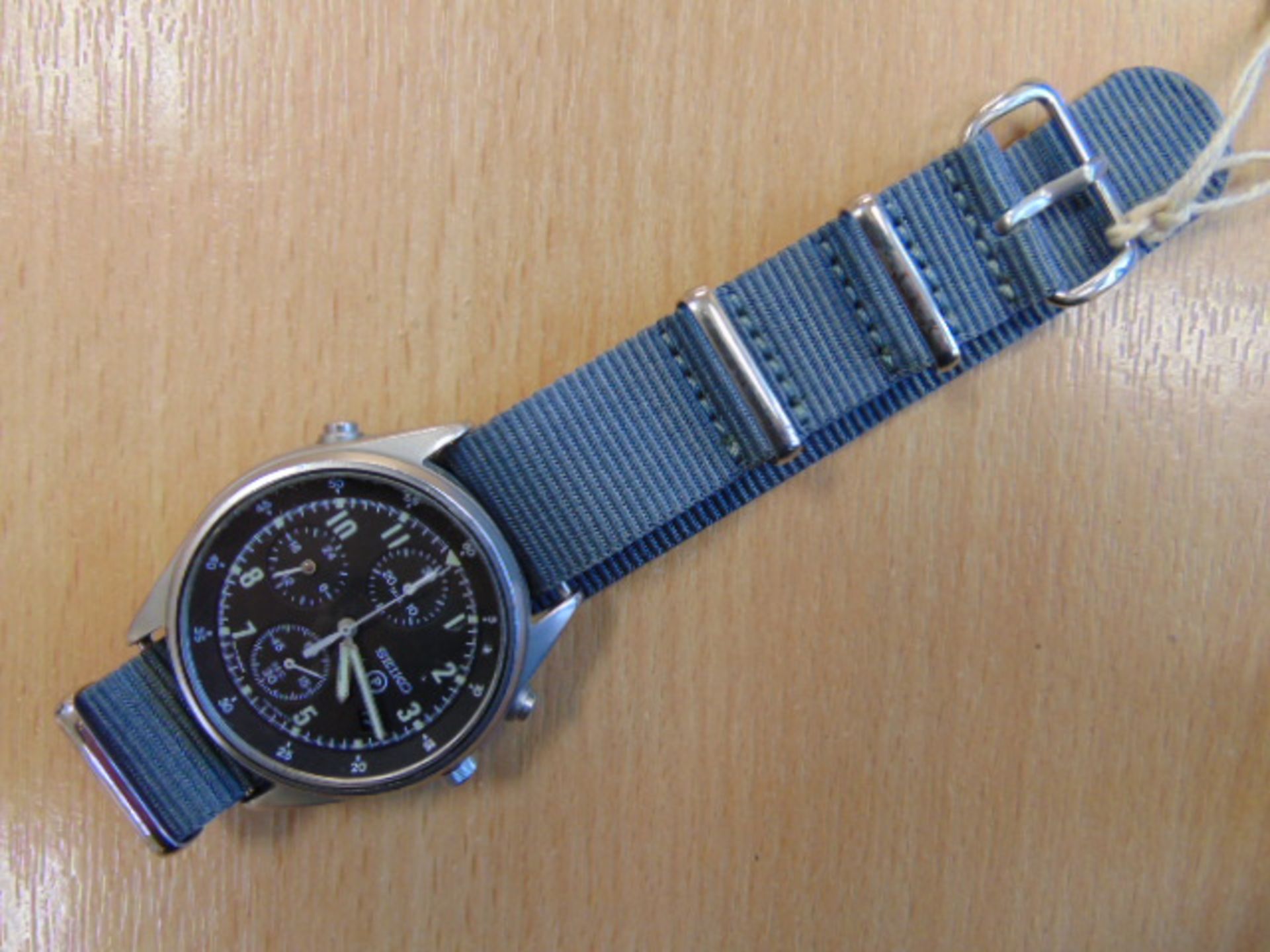 SEIKO GEN 2 PILOTS CHRONO RAF ISSUE NATO MARKED DATED 1999