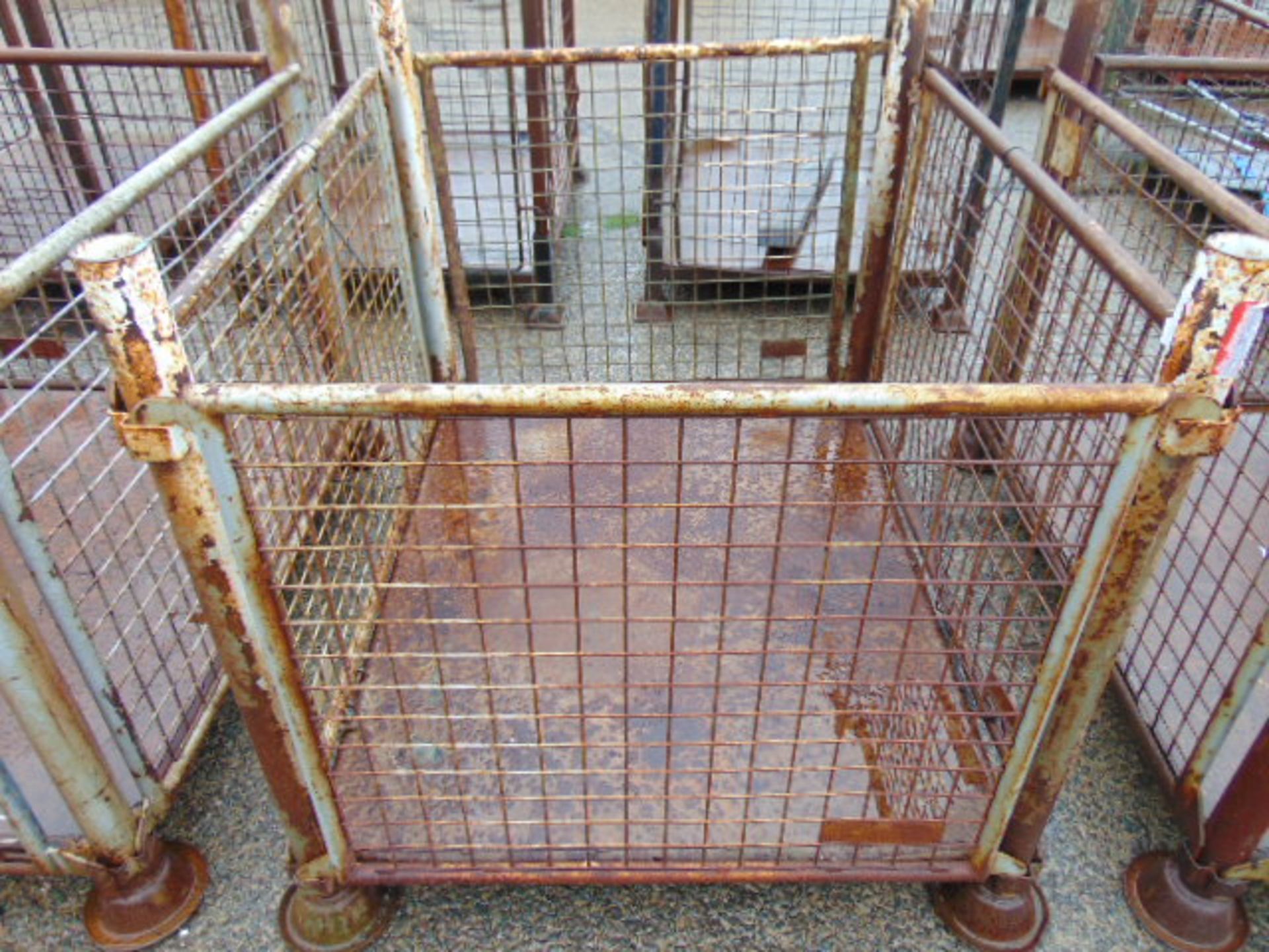 Heavy Duty Standard MoD Metal Stackable Stillage / Cage Pallet C/W Removeable Sides - Image 2 of 3