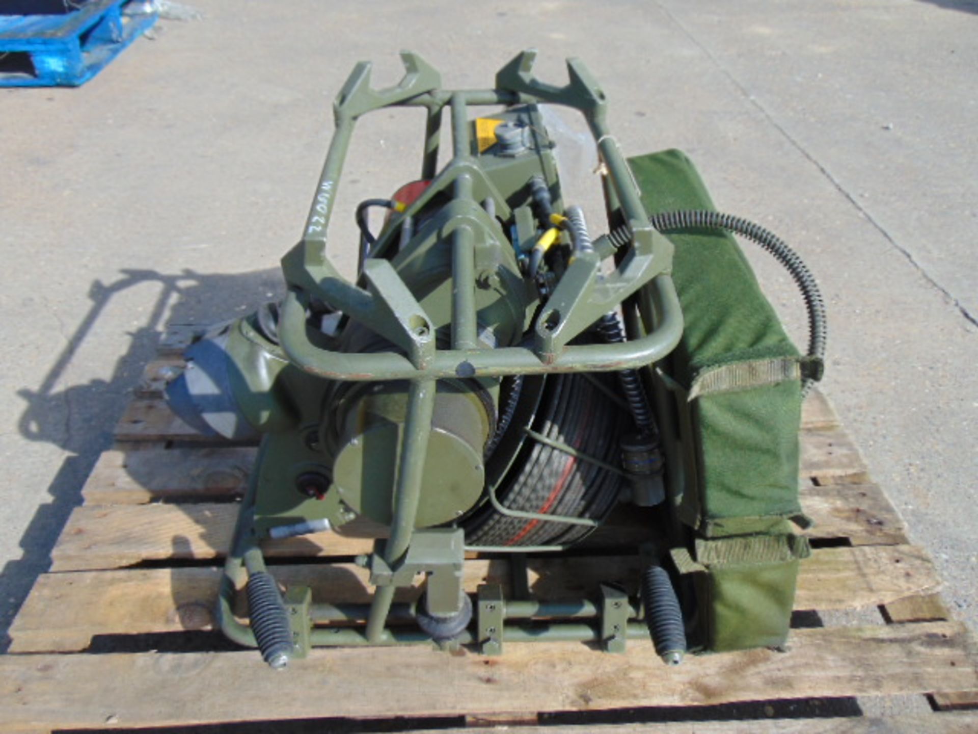 Ex Reserve Demountable Electric Winch Assembly with remote controls as shown.