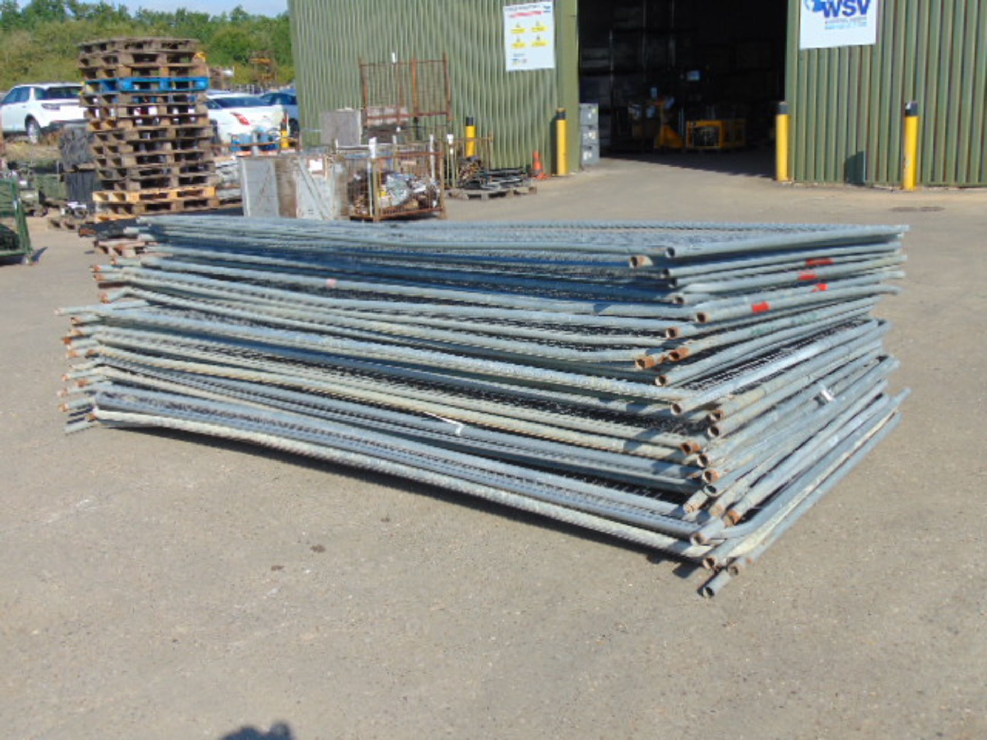 30 x Heras Style Galvanised Fencing Panels 3.5m x 2m