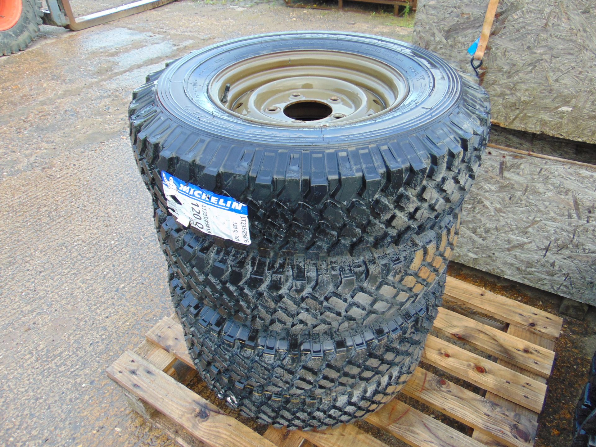 4 x Michelin 235/85R16 XZL C/W Heavy Duty Wolf Rims - Image 2 of 7